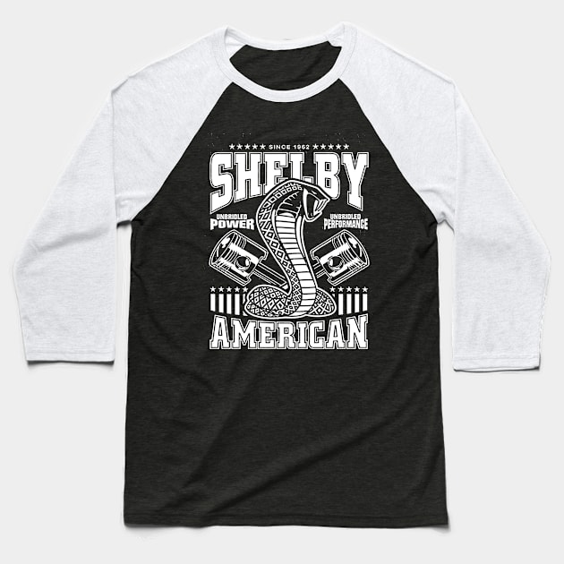 Shelby Cobra Baseball T-Shirt by CosmicAngerDesign